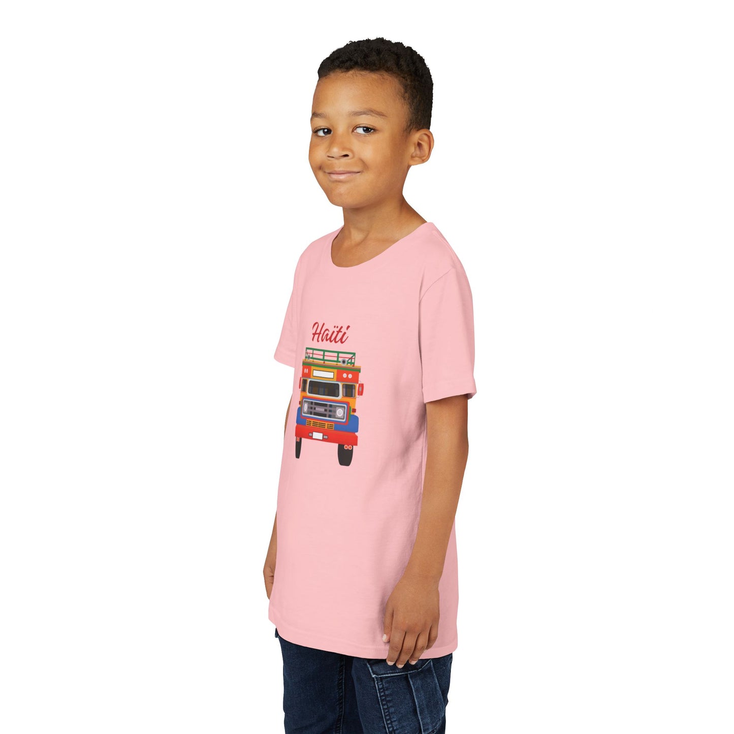 Youth Tee — Colorful Haiti Tap Tap Bus Design