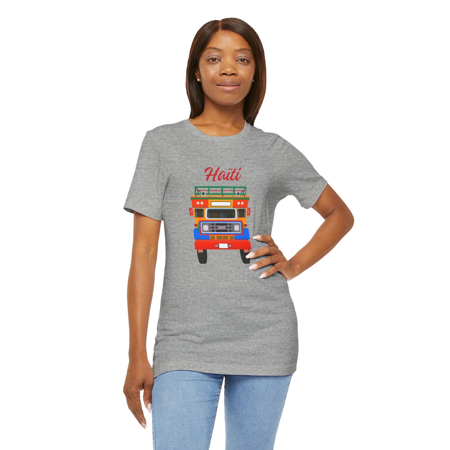 Haiti Tap-Tap Graphic Tee — Colorful Haitian Bus Shirt