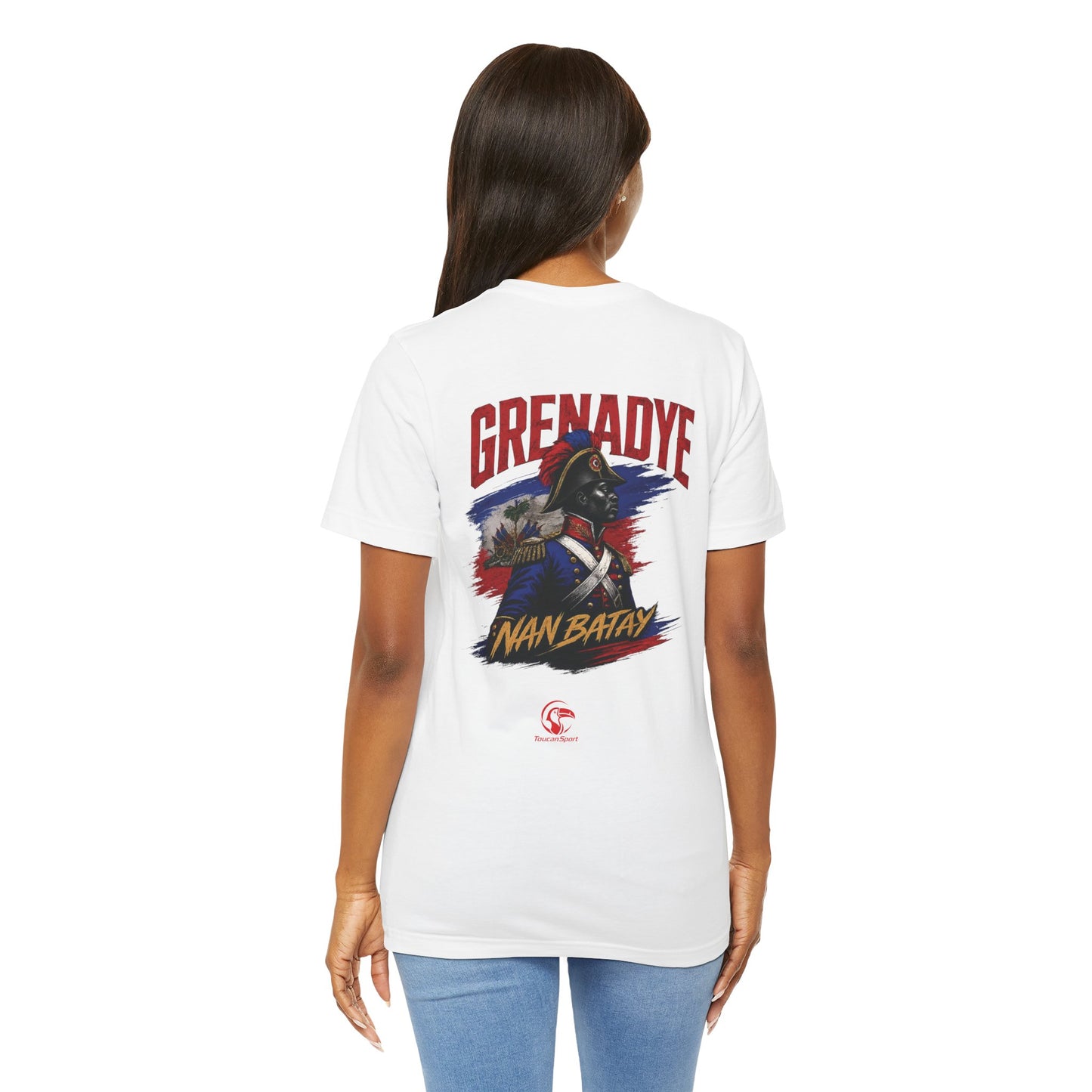 Ayiti Grenadye T-Shirt — Haitian Patriot Shield & Grenadier Design