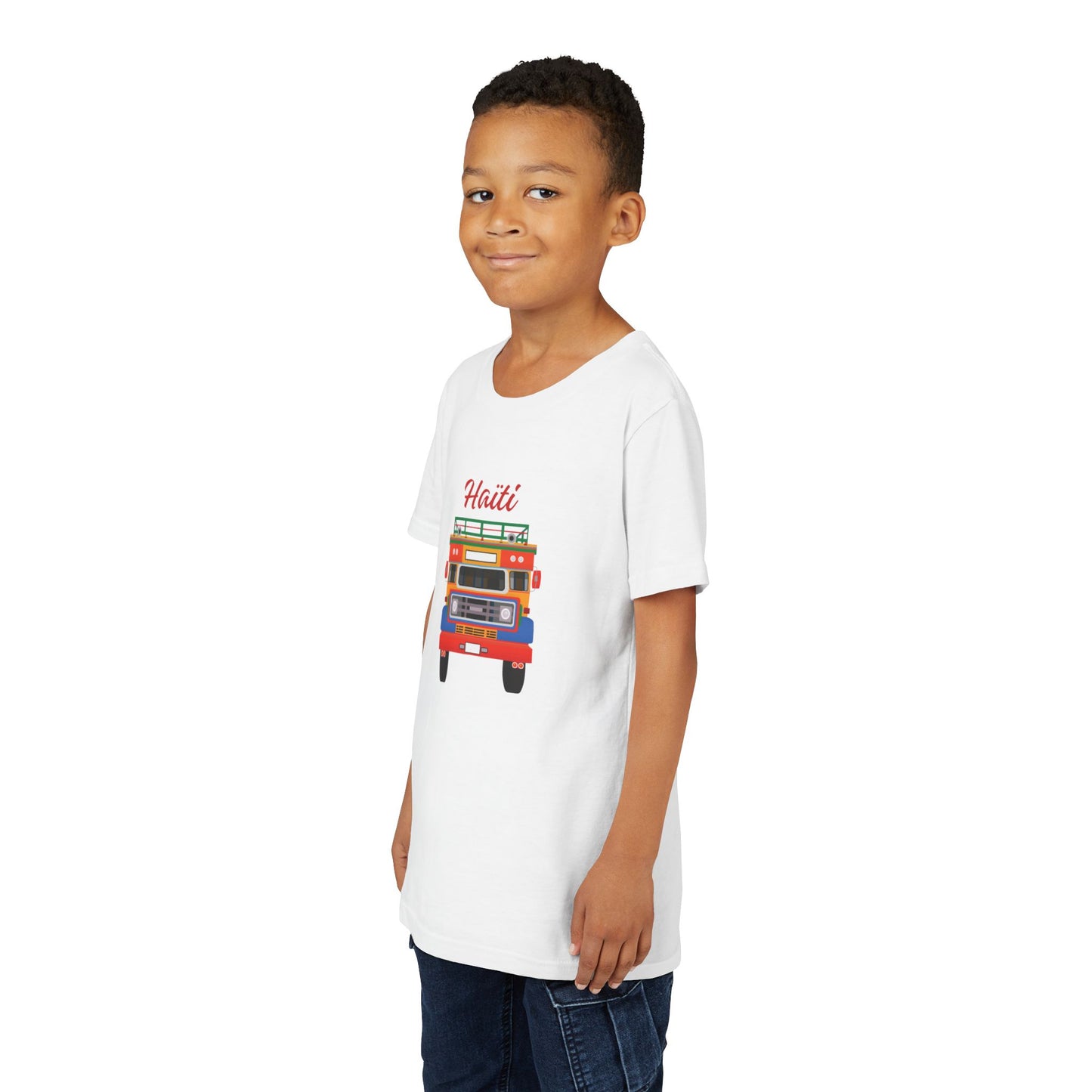 Youth Tee — Colorful Haiti Tap Tap Bus Design