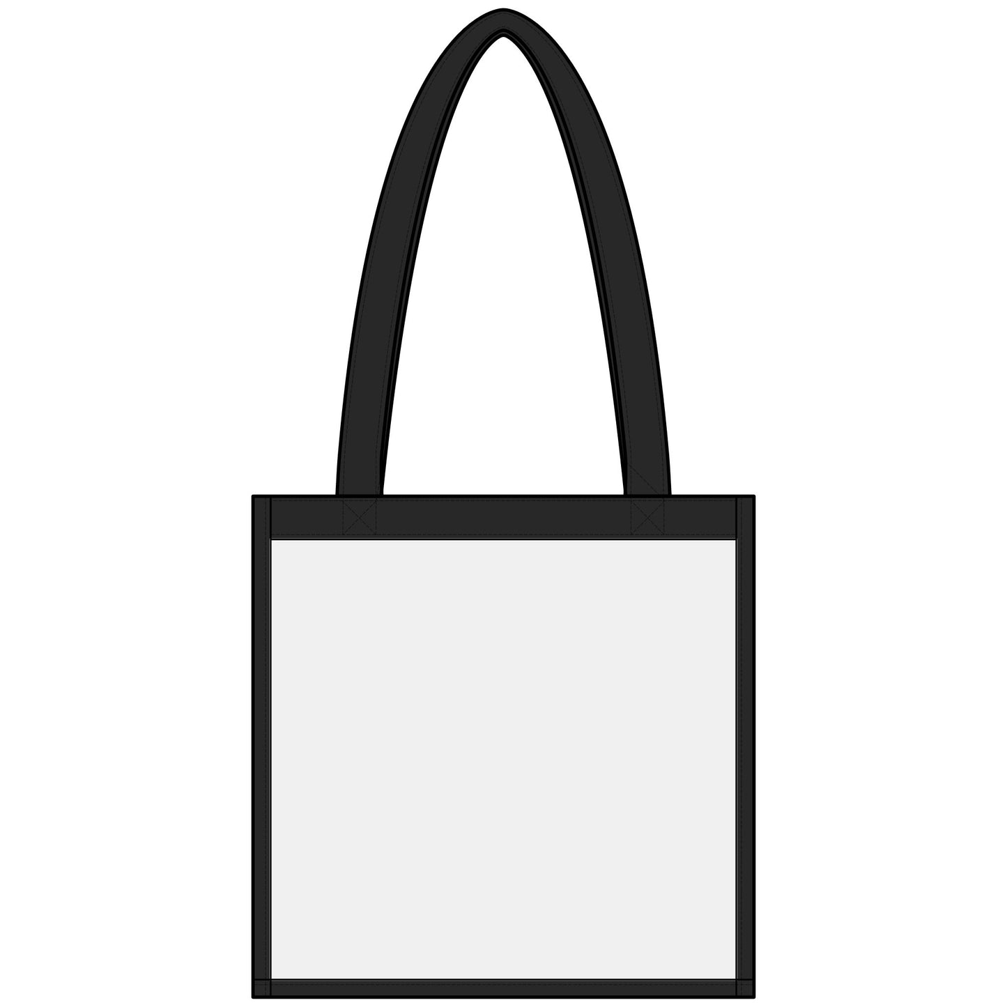 Clear Stadium Tote Bag - Transparent Event Tote with Black Trim for Games & Concerts