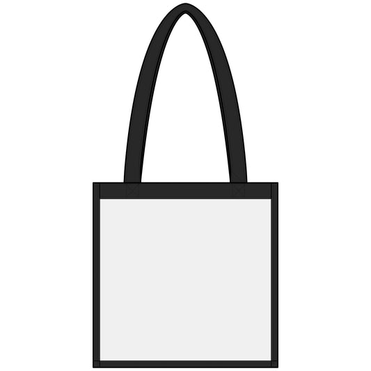 Clear Stadium Tote Bag - Transparent Event Tote with Black Trim for Games & Concerts