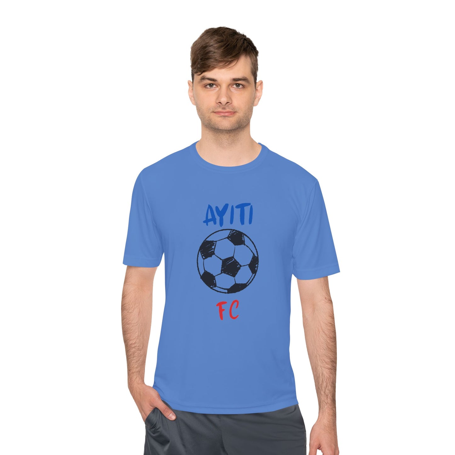 AYITI FC Unisex Soccer Tee - Haiti Football Fan Shirt, Moisture-Wicking