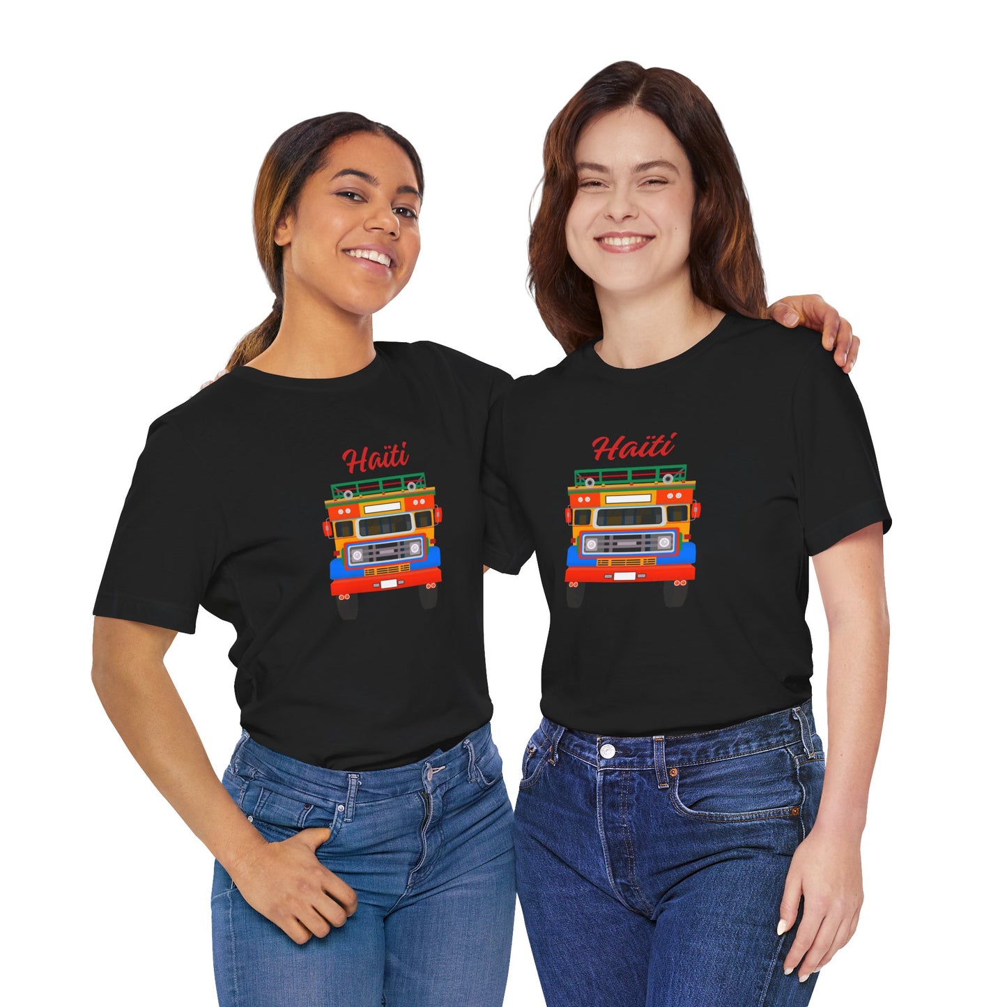 Haiti Tap-Tap Graphic Tee — Colorful Haitian Bus Shirt