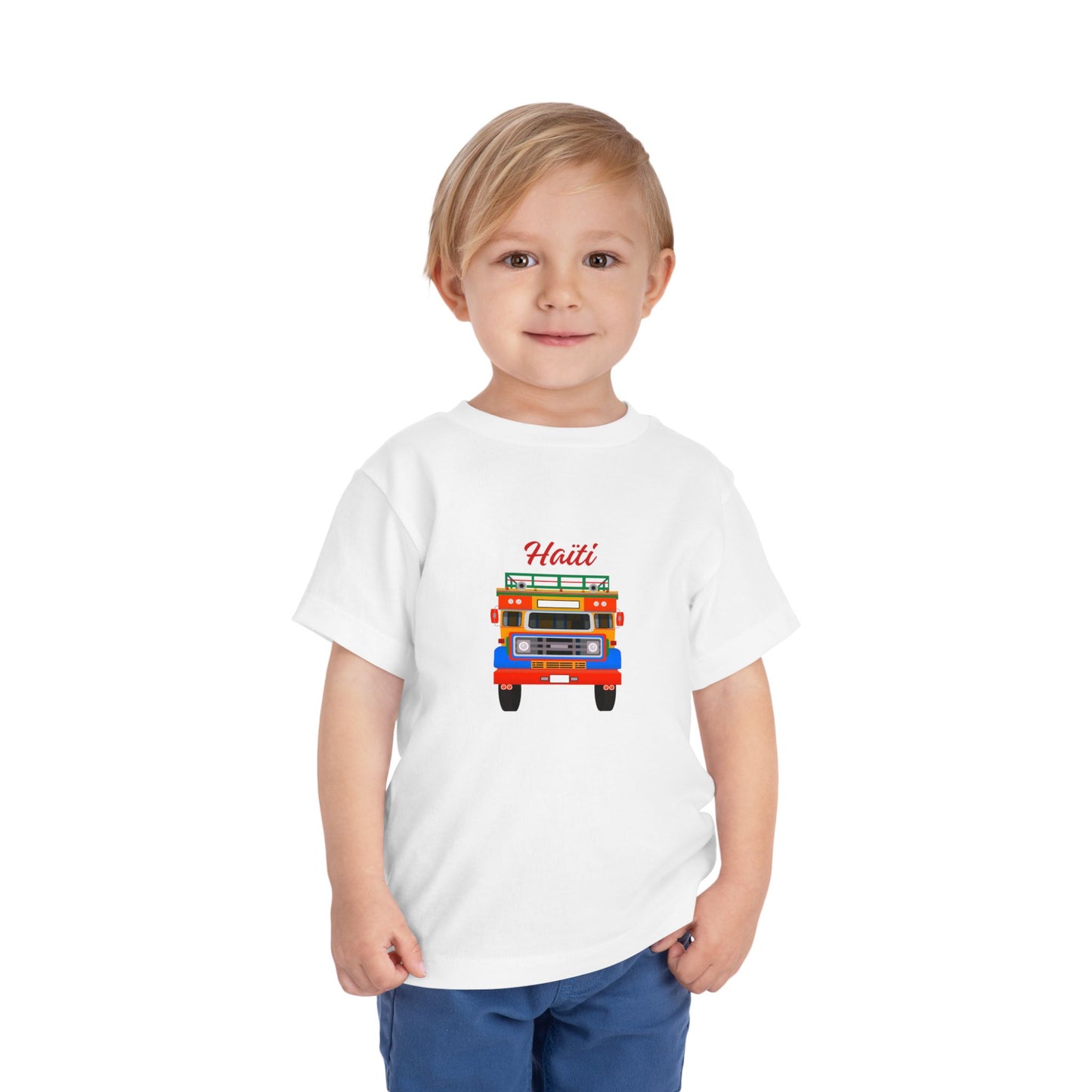 Toddler Tee — Colorful Haitian Tap-Tap Truck Graphic ("Haiti")