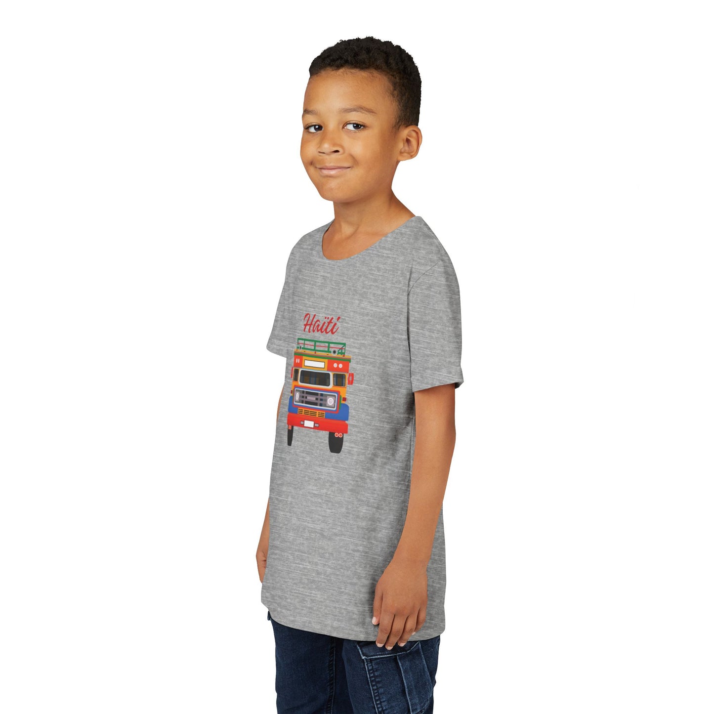 Youth Tee — Colorful Haiti Tap Tap Bus Design