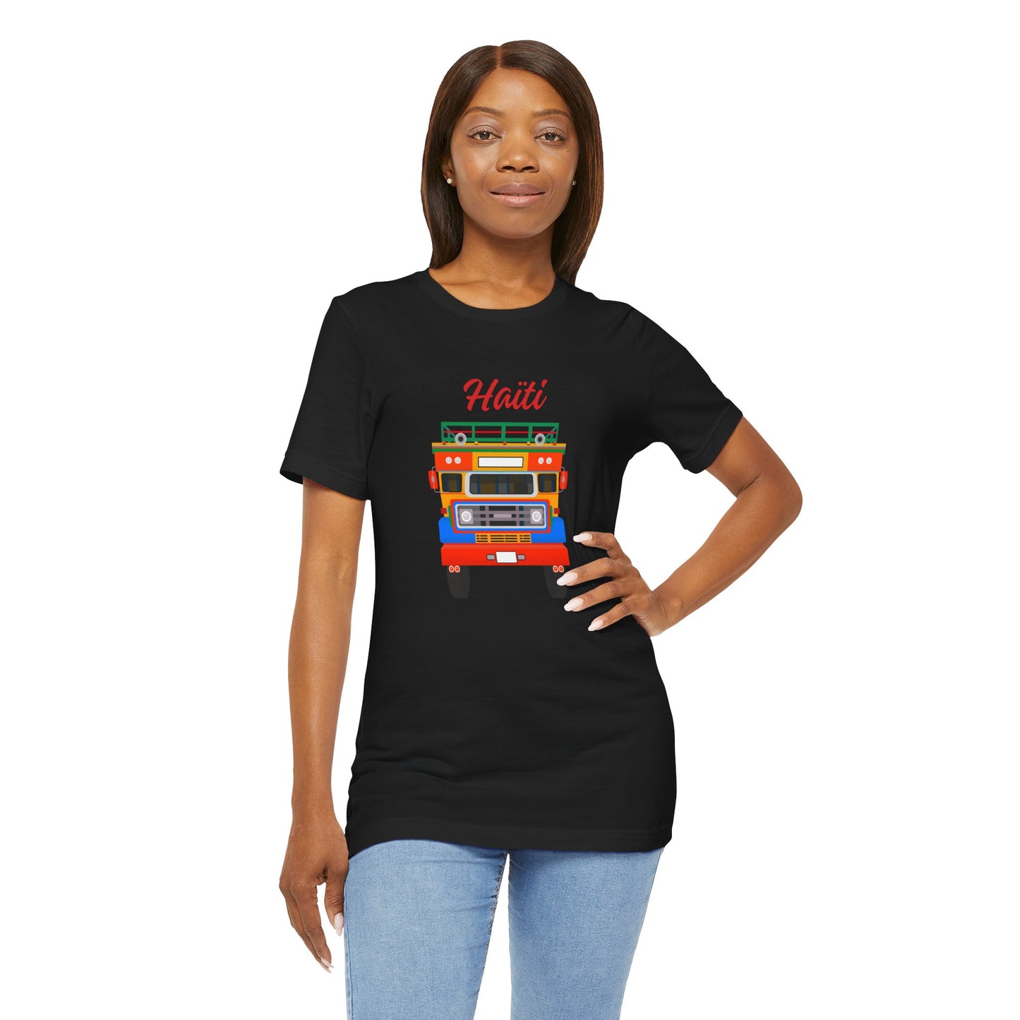 Haiti Tap-Tap Graphic Tee — Colorful Haitian Bus Shirt