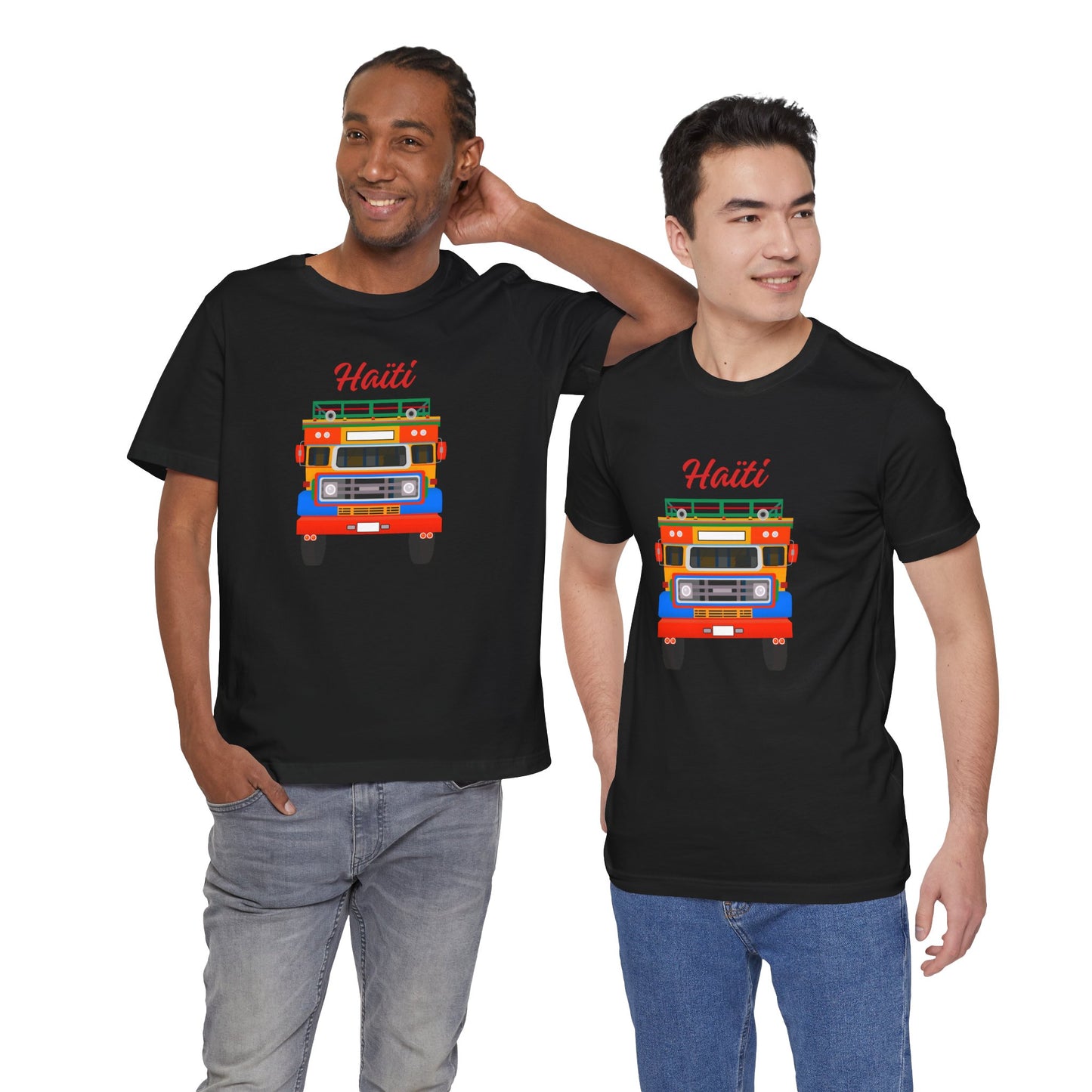 Haiti Tap-Tap Graphic Tee — Colorful Haitian Bus Shirt