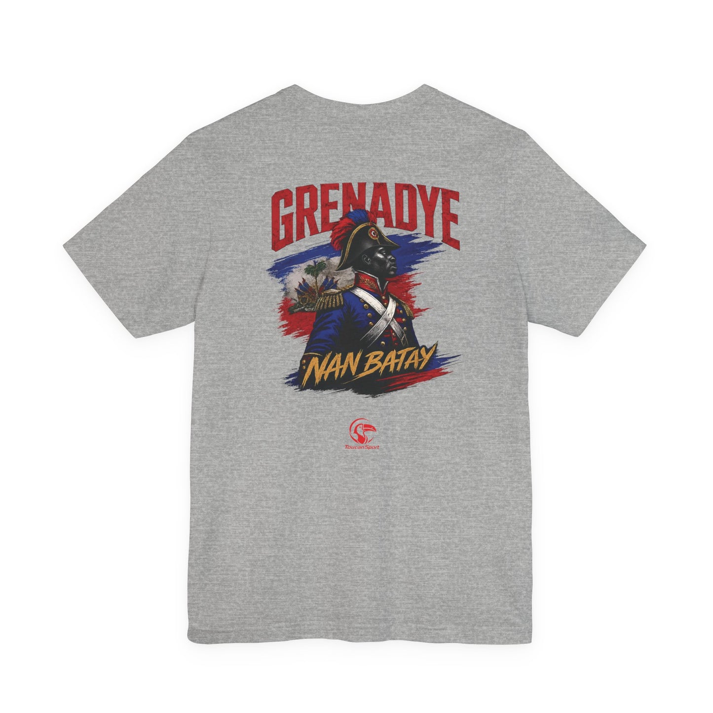 Ayiti Grenadye T-Shirt — Haitian Patriot Shield & Grenadier Design