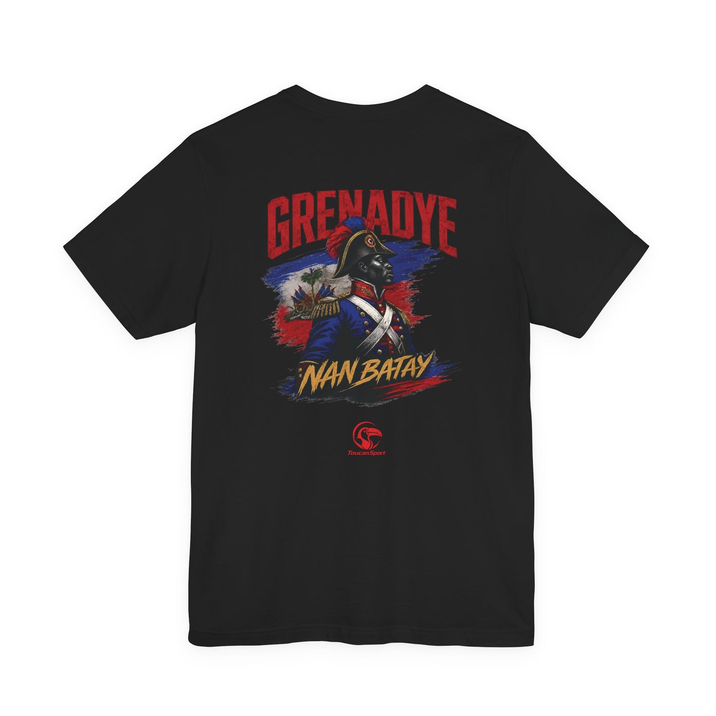 Ayiti Grenadye T-Shirt — Haitian Patriot Shield & Grenadier Design