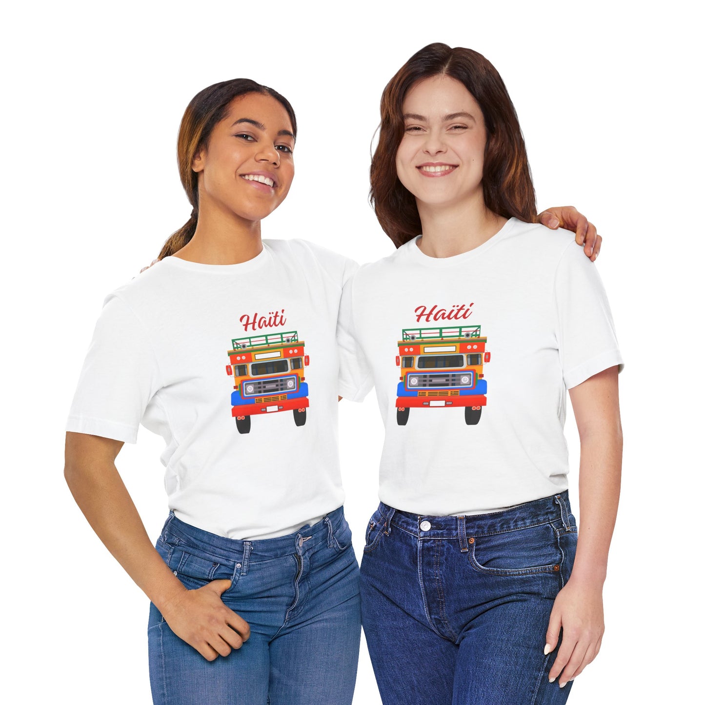 Haiti Tap-Tap Graphic Tee — Colorful Haitian Bus Shirt
