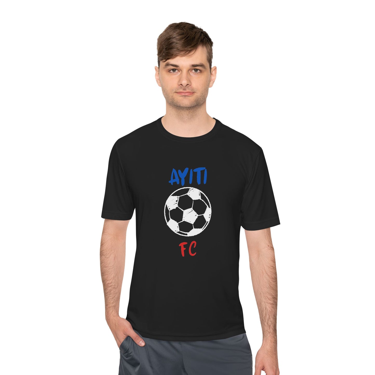 AYITI FC Unisex Soccer Tee - Haiti Football Fan Shirt, Moisture-Wicking