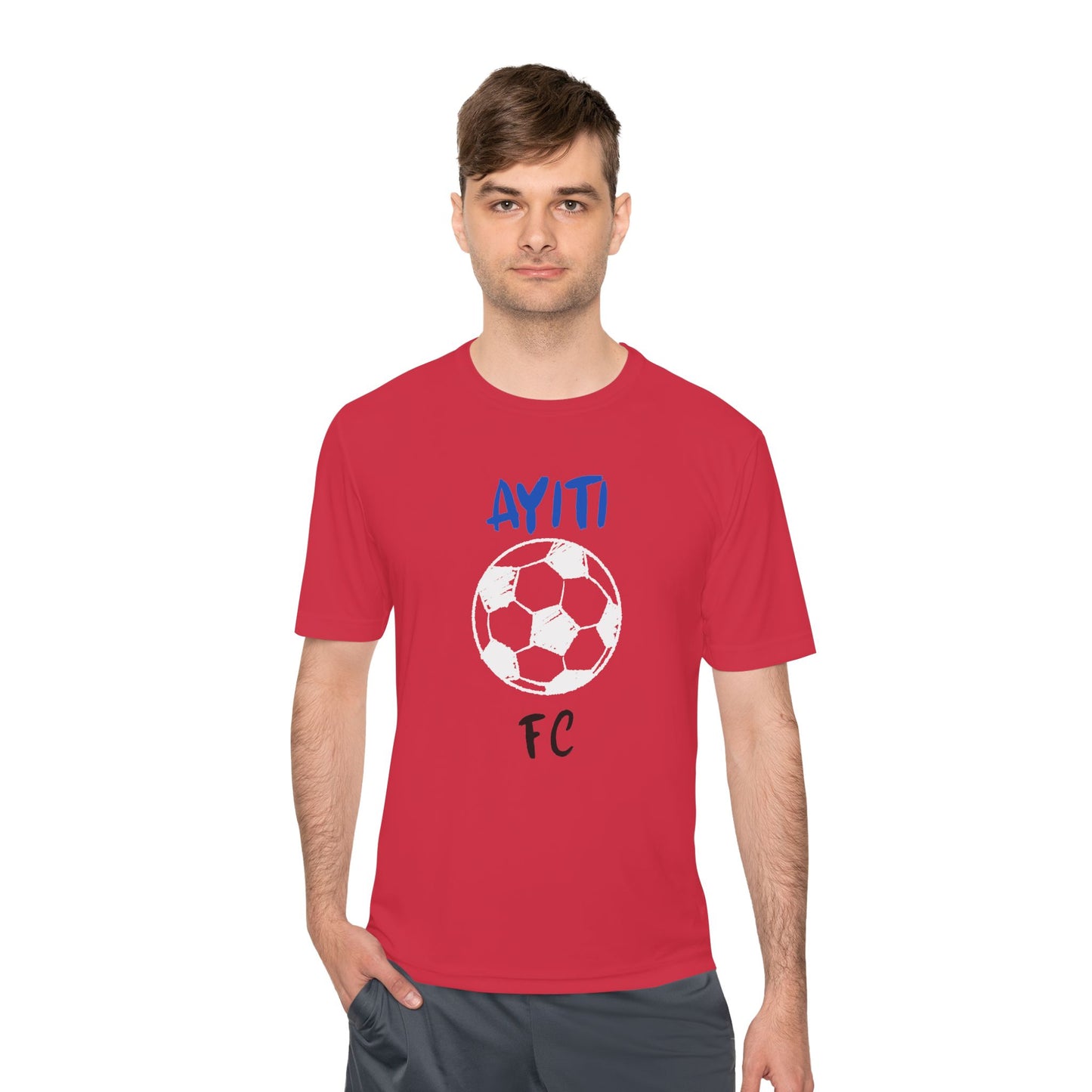 AYITI FC Unisex Soccer Tee - Haiti Football Fan Shirt, Moisture-Wicking