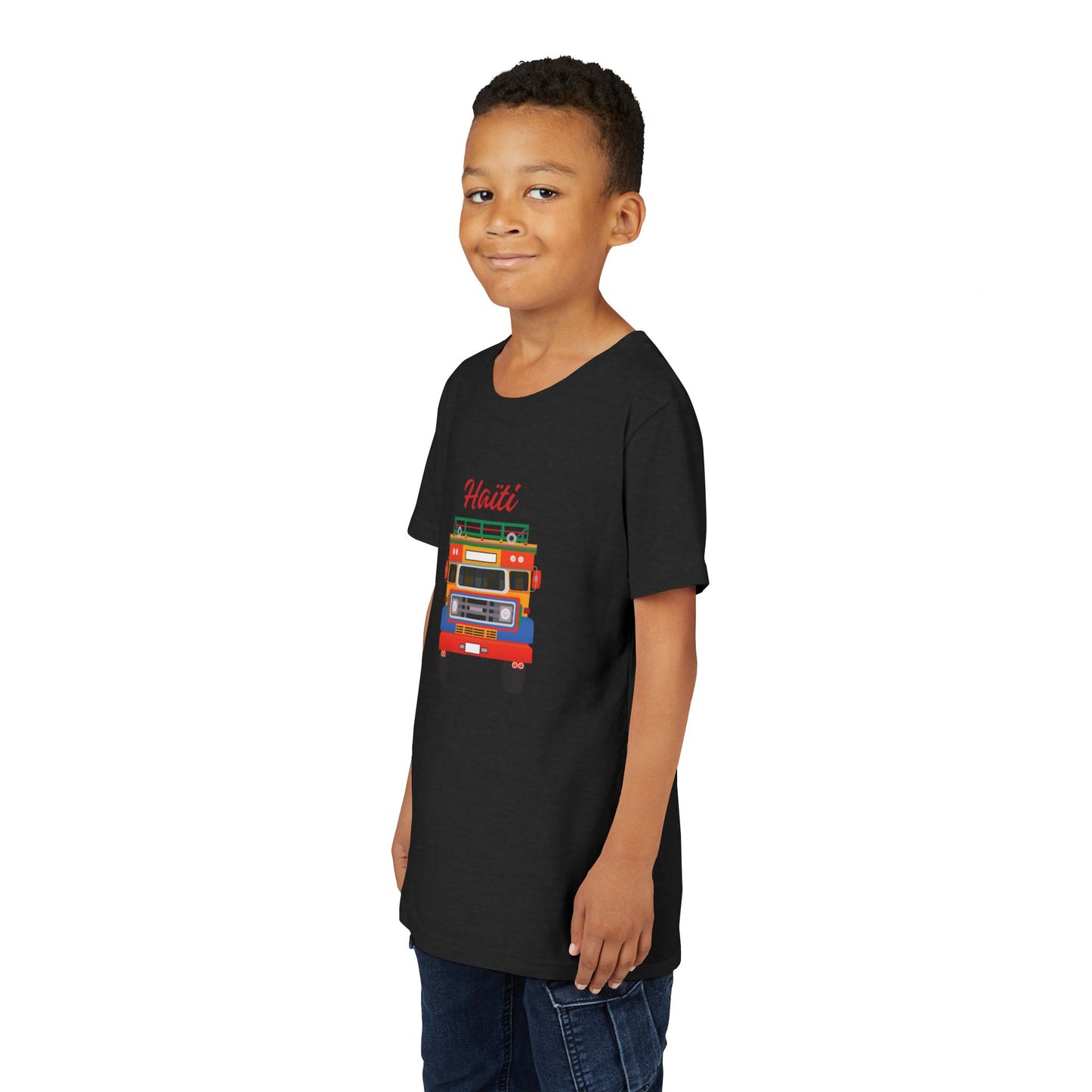 Youth Tee — Colorful Haiti Tap Tap Bus Design