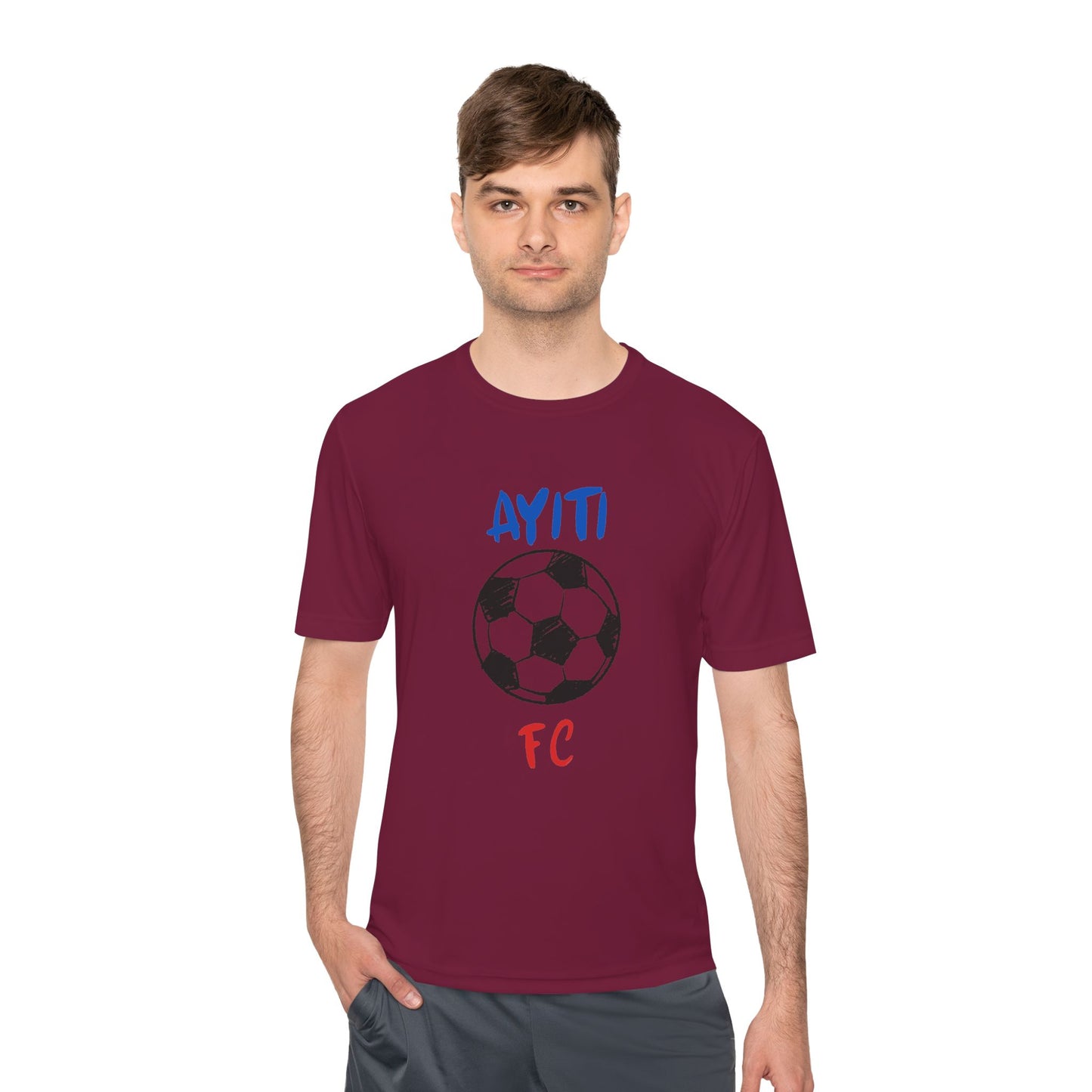 AYITI FC Unisex Soccer Tee - Haiti Football Fan Shirt, Moisture-Wicking