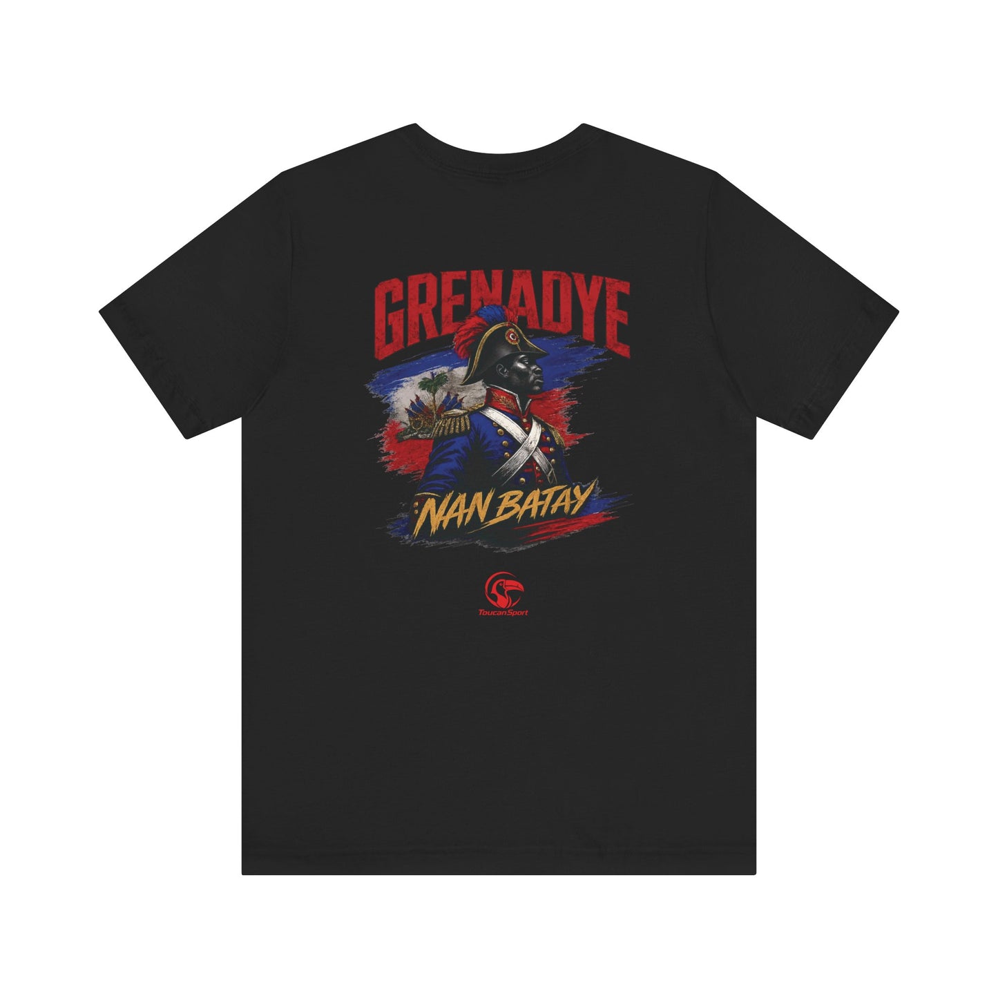 Ayiti Grenadye T-Shirt — Haitian Patriot Shield & Grenadier Design
