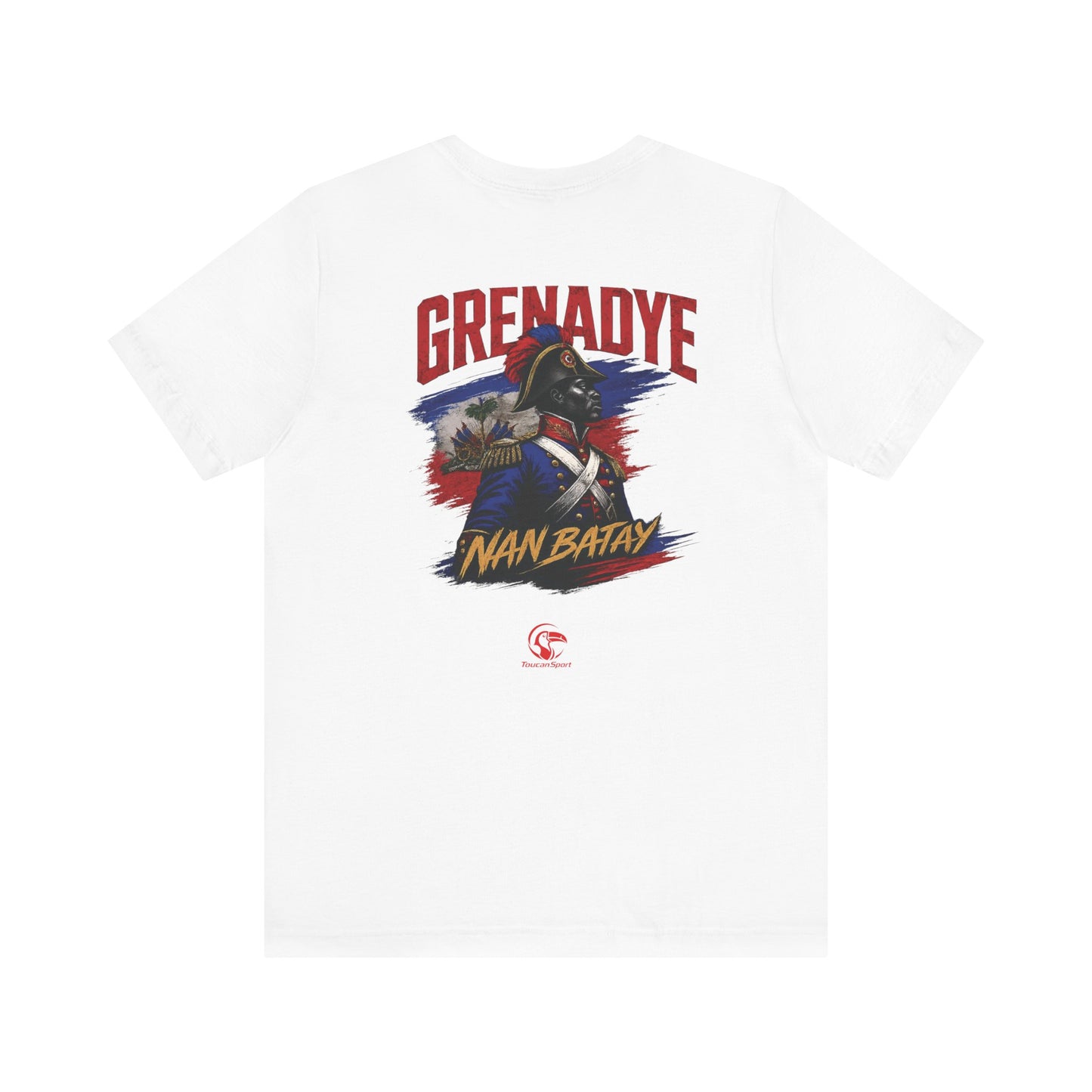 Ayiti Grenadye T-Shirt — Haitian Patriot Shield & Grenadier Design
