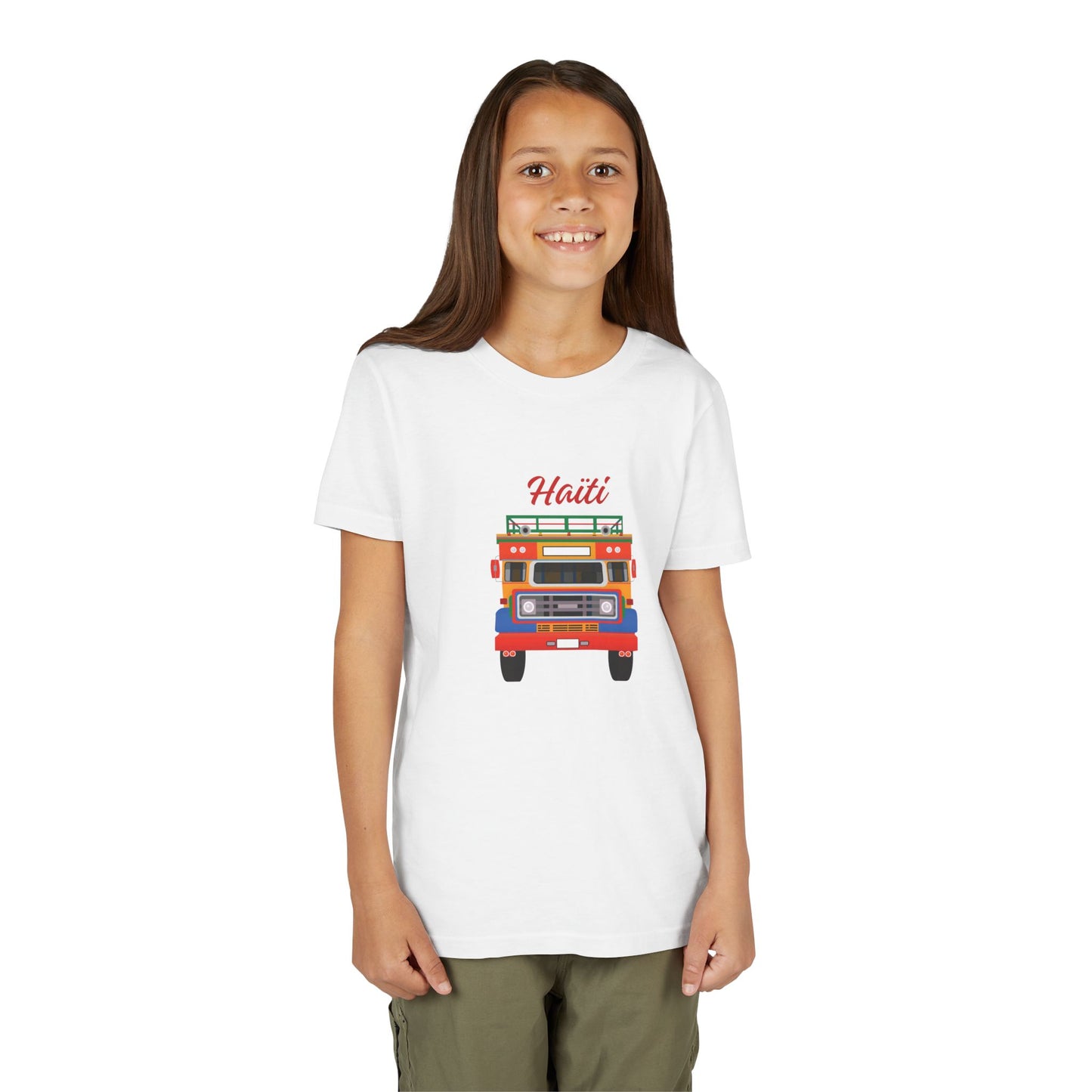 Youth Tee — Colorful Haiti Tap Tap Bus Design