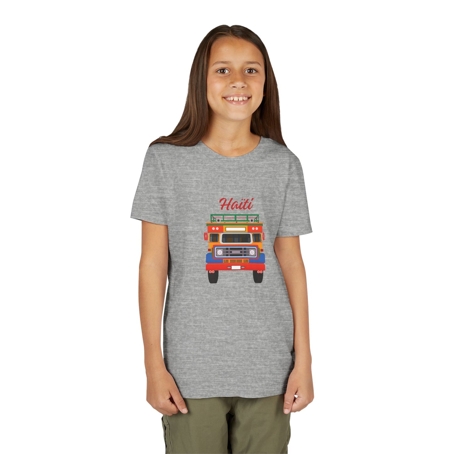 Youth Tee — Colorful Haiti Tap Tap Bus Design